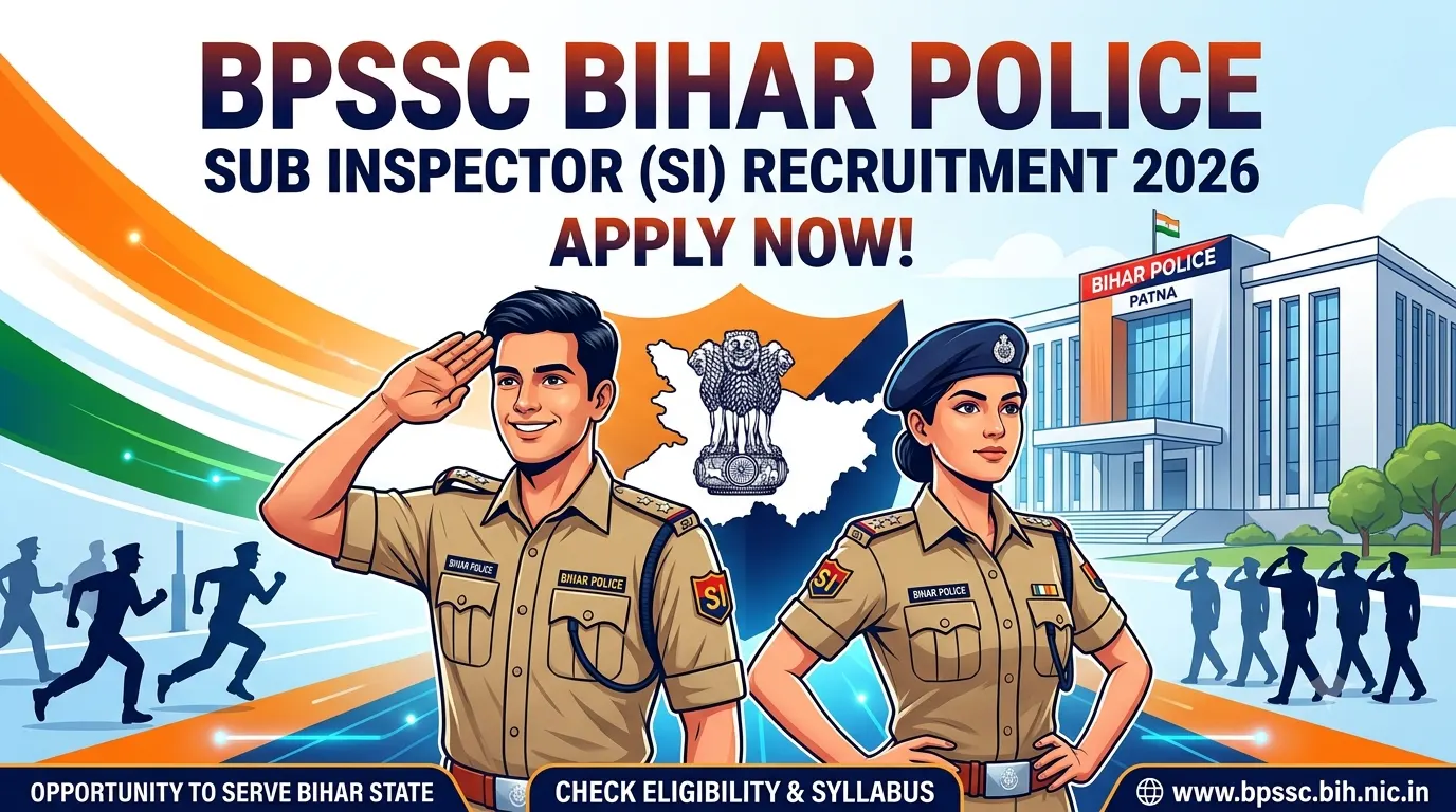 BPSSC Bihar Police Sub Inspector SI Recruitment 2026 Apply now