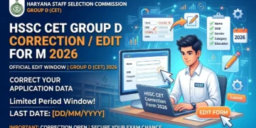 HSSC CET Group D Correction Edit Form 2026