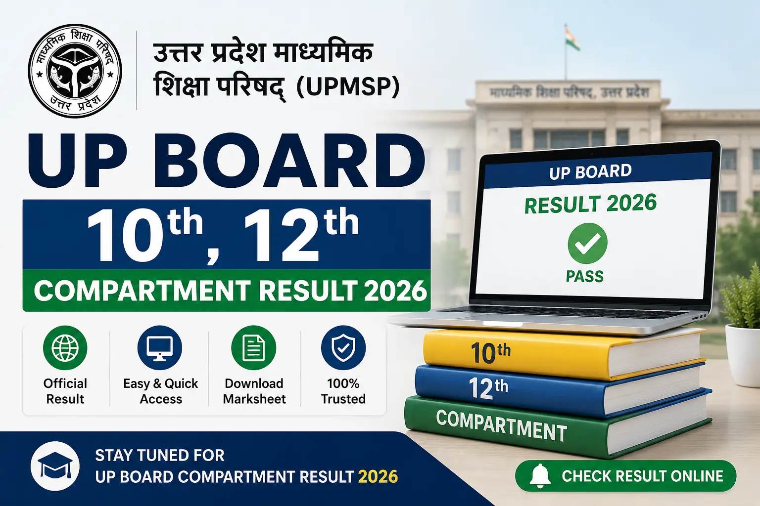 UP Board Class 10th, 12th Compartment Result 2026
